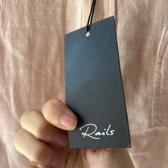 Rails‎ WYATT Ebi Shirt Orange Collared Light 100% Cotton Button-DownSz XXL $128 - Picture 5 of 6